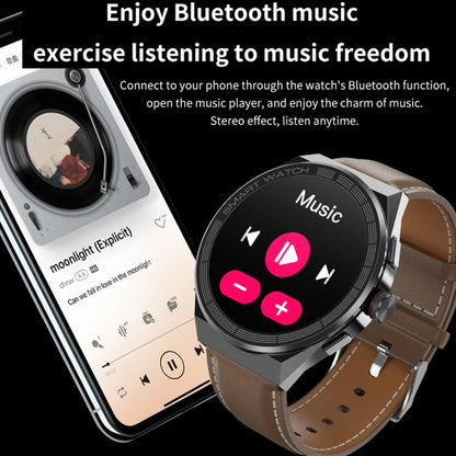 BM01 1.45 inch Steel Band IP68 Waterproof Smart Watch Support Bluetooth Call / NFC, Steel Band (Black), Steel Band (Silver)