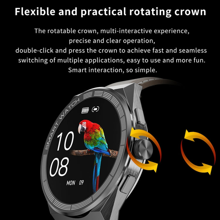 BM01 1.45 inch Steel Band IP68 Waterproof Smart Watch Support Bluetooth Call / NFC, Steel Band (Black), Steel Band (Silver)