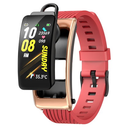 K20 1.14 inch Silicone Band Earphone Detachable Life Waterproof Smart Watch Support Bluetooth Call, Silicone Band (Black), Silicone Band (Black Red), Silicone Band (Black Silver), Silicone Band (Black Rose Gold)