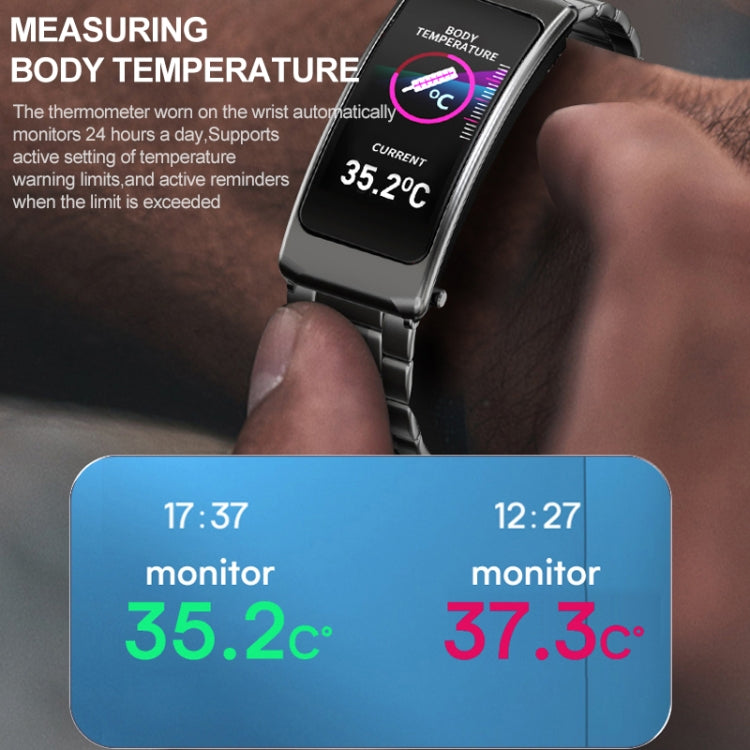 K20 1.14 inch Leather Band Earphone Detachable Life Waterproof Smart Watch Support Bluetooth Call, Leather Band (Black), Leather Band (Brown)
