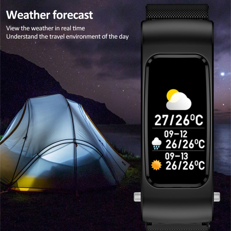 K60 1.08 inch Silicone and Earphone Detachable Life Waterproof Smart Watch Support Bluetooth Call, Silicone Band (Black), Silicone Band (Black Silver)