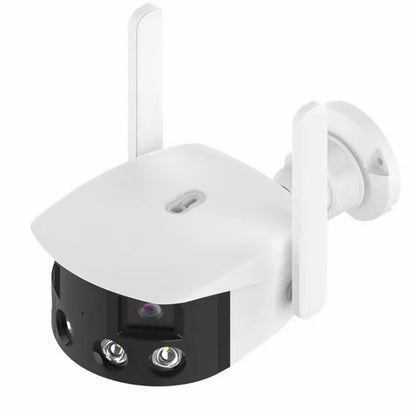 Q38 WIFI Humanoid Recognition AI Alarm 180 Degree Dual 2MP IP Camera, AU Plug, US Plug, EU Plug, UK Plug