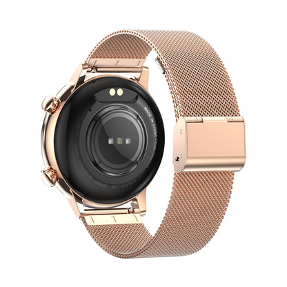 HK39 1.1 inch Smart Stainless Steel Band Watch Support Bluetooth Call/Blood Oxygen Monitoring, Stainless Steel Band (Gold), Stainless Steel Band (Black)