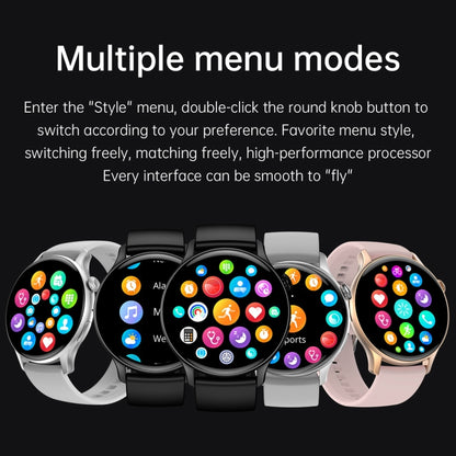 HK85 1.43 inch Smart Silicone Strap Watch Supports Bluetooth Call/Blood Oxygen Monitoring