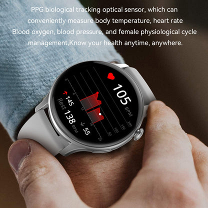 HK85 1.43 inch Smart Silicone Strap Watch Supports Bluetooth Call/Blood Oxygen Monitoring