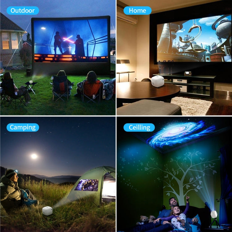 WOWOTO Q6Plus TIDLP 0.2DMD 854 x 480 4K 100ANSI RGB LED Smart Projector, Q6Plus