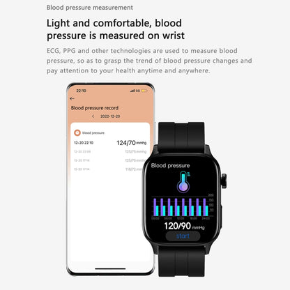 GT22 1.85 inch TFT Screen Leather Band Health Smart Watch, Support Bluetooth Call / Plateau Blood Oxygen / Body Temperature / Arrhythmia / TI Heart Rate Monitoring, Leather Band (Black), Leather Band (Brown)