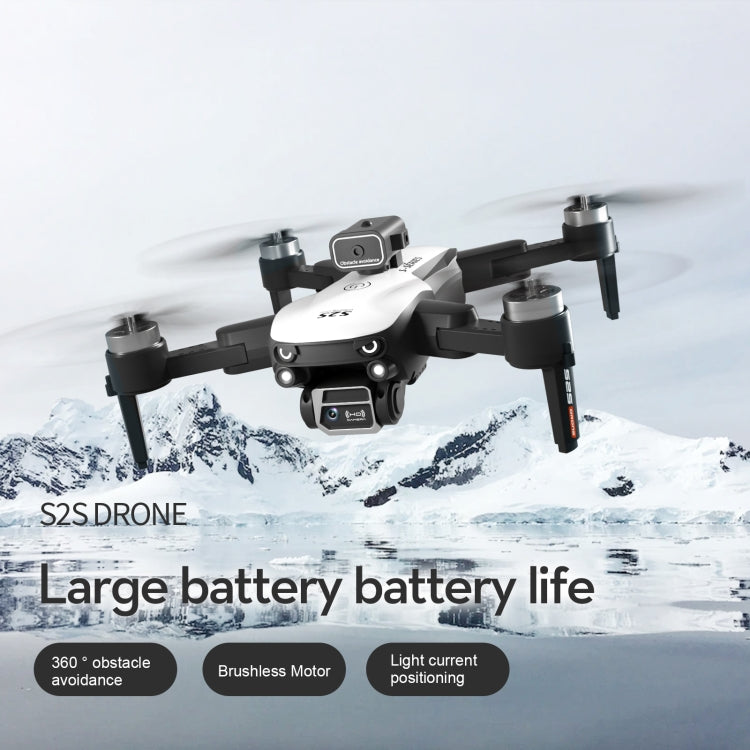 LS-S2S Obstacle Avoidance Brushless Dual Lens Aerial Photography Folding Drone, LS-S2S 4K, LS-S2S 6K