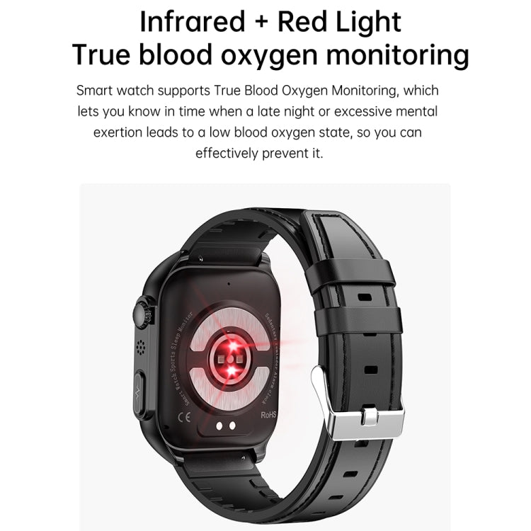 TK12 1.96 inch IP67 Waterproof Silicone Band Smart Watch Supports ECG / Remote Families Care / Bluetooth Call / Body Temperature Monitoring, Silicone Band (Blue), Silicone Band (Black), Silicone Band (Red)