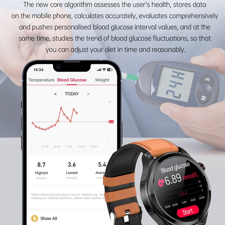 TK22 1.39 inch IP67 Waterproof Silicone Band Smart Watch Supports ECG / Non-invasive Blood Sugar, Silicone Band (Black), Silicone Band (Blue), Silicone Band (Red)