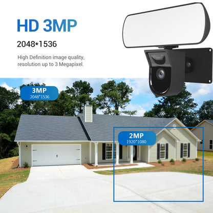 ESCAM QF615 3MP IP66 Waterproof WiFi IP Camera & Floodlight, Support Night Vision / PIR Motion Detection / Two-way Audio, QF615