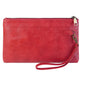 Simple Retro Leather Clutch Zipper Envelope Bag