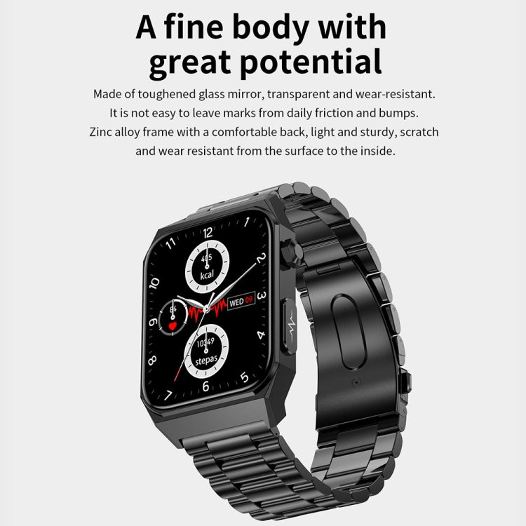 E530 1.91 inch IP68 Waterproof Steel Band Smart Watch Supports ECG / Non-invasive Blood Sugar