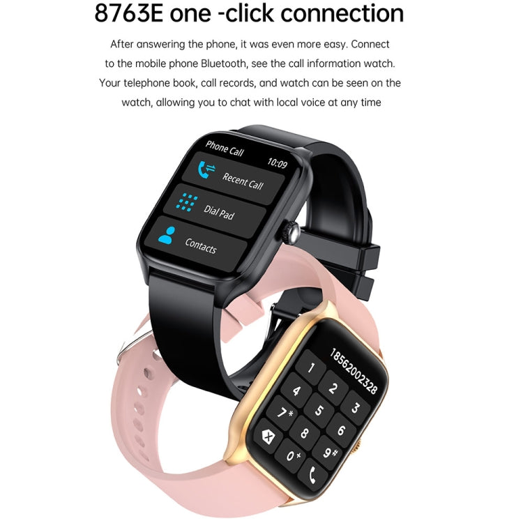 T19 Pro 1.96 inch IP67 Waterproof Silicone Band Smart Watch, Supports Dual-mode Bluetooth Call / Heart Rate Monitoring, T19 Pro