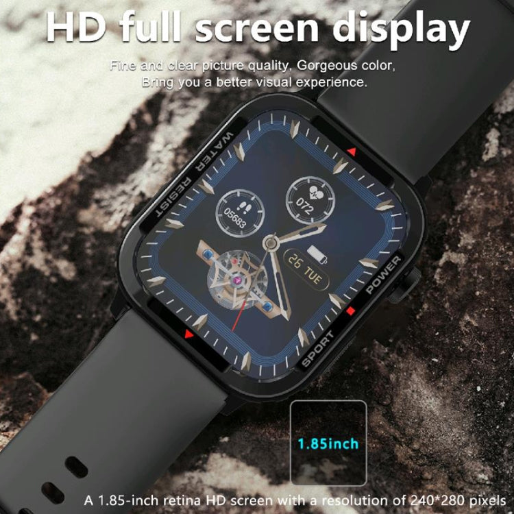 G96 1.85 inch HD Square Screen Rugged Smart Watch Support Bluetooth Calling/Heart Rate Monitoring/Blood Oxygen Monitoring, G96