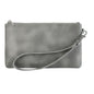 6 inch Simple Retro Leather Clutch Zipper Bag