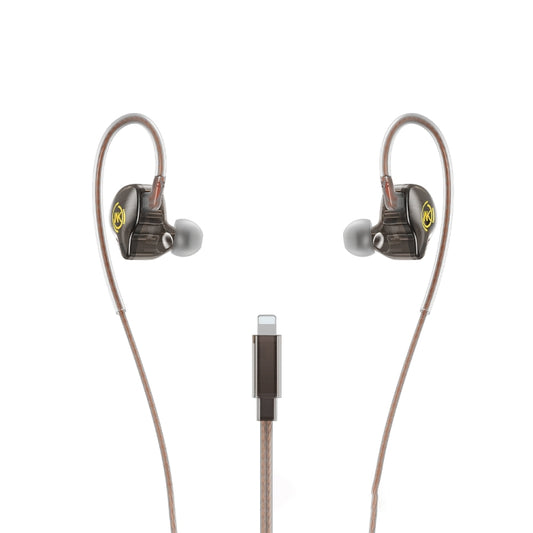 WK YC08 8 Pin Transparent Music Call Wired Earphone, Length: 1.2m, 8 Pin