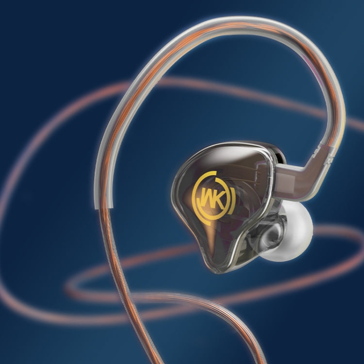 WK YC08 8 Pin Transparent Music Call Wired Earphone, Length: 1.2m, 8 Pin