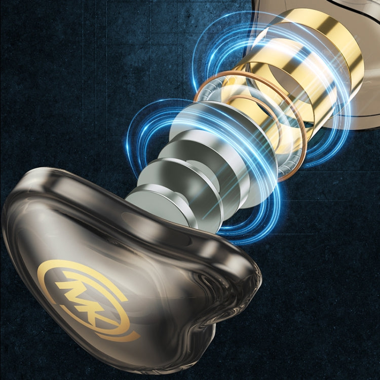 WK YC08 8 Pin Transparent Music Call Wired Earphone, Length: 1.2m, 8 Pin