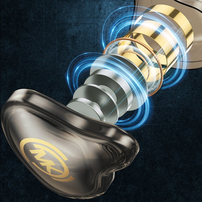 WK YC08 8 Pin Transparent Music Call Wired Earphone, Length: 1.2m, 8 Pin