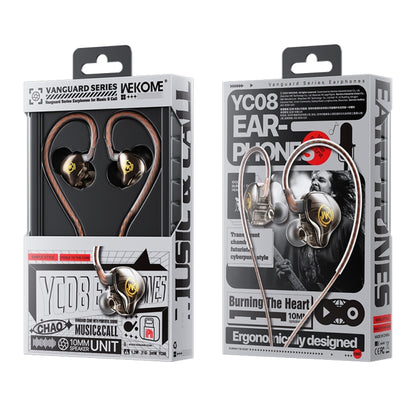 WK YC08 8 Pin Transparent Music Call Wired Earphone, Length: 1.2m, 8 Pin