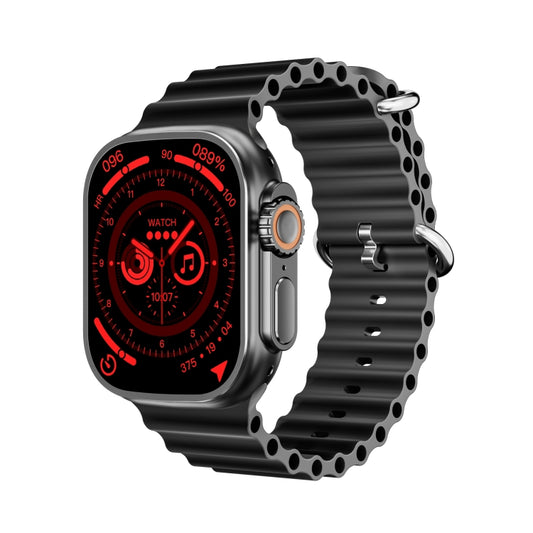 WS-E9 Ultra 2.2 inch IP67 Waterproof Metal Buckle Ocean Silicone Band Smart Watch, Support Heart Rate / NFC, Metal Buckle Ocean Silicone Band (Black), Metal Buckle Ocean Silicone Band (Orange), Metal Buckle Ocean Silicone Band (Blue)