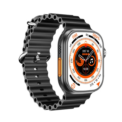 WS-E9 Ultra 2.2 inch IP67 Waterproof Metal Buckle Ocean Silicone Band Smart Watch, Support Heart Rate / NFC, Metal Buckle Ocean Silicone Band (Black), Metal Buckle Ocean Silicone Band (Orange), Metal Buckle Ocean Silicone Band (Blue)