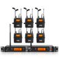 XTUGA RW2080 UHF Wireless Stage Singer In-Ear Monitor System, 2 BodyPacks, 4 BodyPacks, 5 BodyPacks, 6 BodyPacks, 8 BodyPacks, 10 BodyPacks