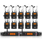 XTUGA RW2080 UHF Wireless Stage Singer In-Ear Monitor System, 2 BodyPacks, 4 BodyPacks, 5 BodyPacks, 6 BodyPacks, 8 BodyPacks, 10 BodyPacks