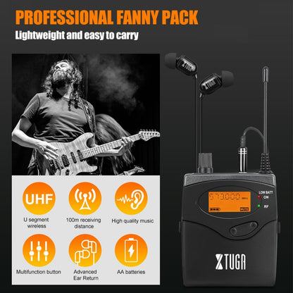 XTUGA RW2080 UHF Wireless Stage Singer In-Ear Monitor System, 2 BodyPacks, 4 BodyPacks, 5 BodyPacks, 6 BodyPacks, 8 BodyPacks, 10 BodyPacks