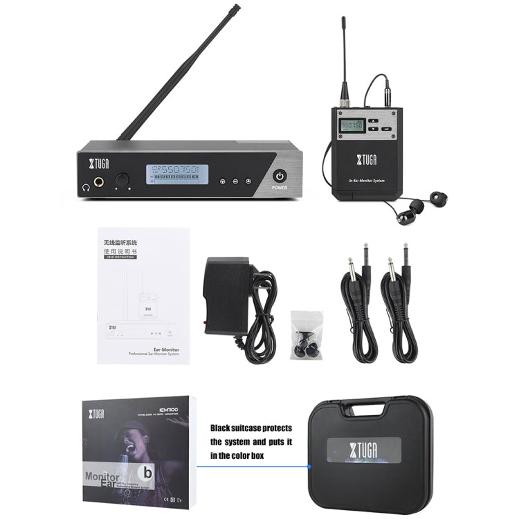 XTUGA  IEM1100 Professional Wireless In Ear Monitor System, 1 BodyPacks, 2 BodyPacks, 4 BodyPacks, 5 BodyPacks