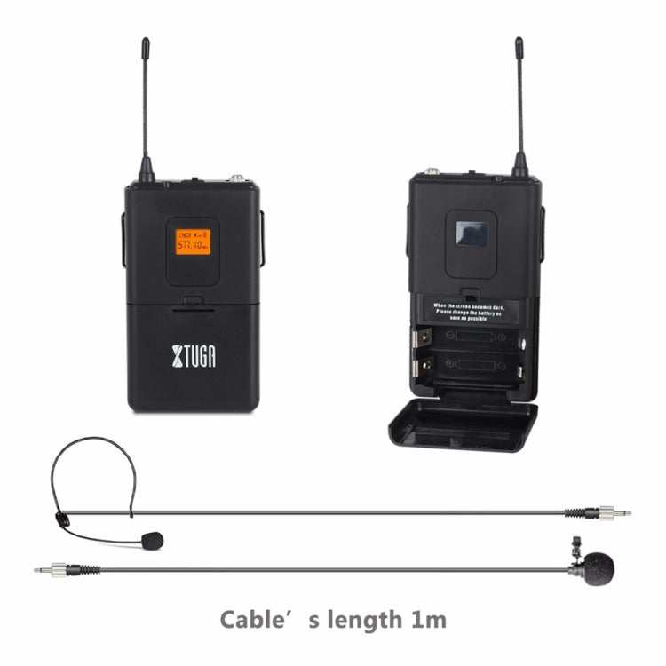 XTUGA A400-HB Professional 4-Channel UHF Wireless Microphone System with 2 Handheld & 2 Headset Microphone, A400-HB