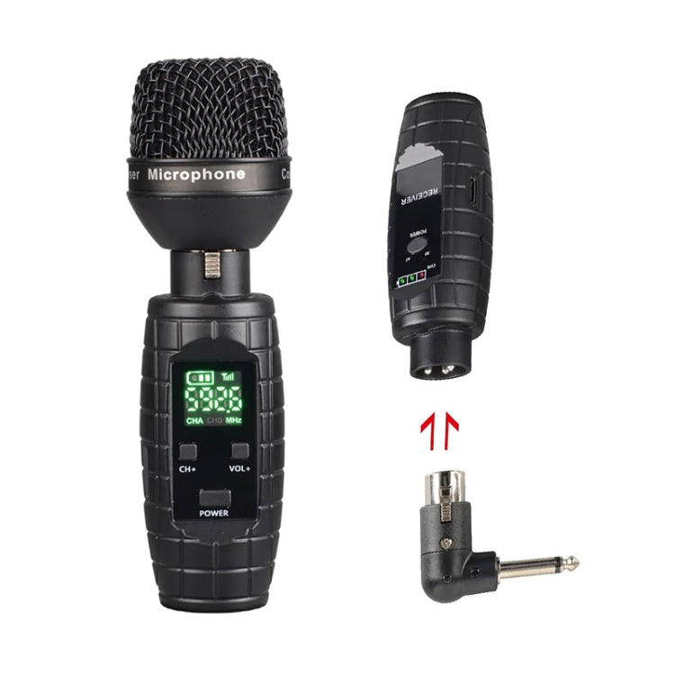 XTUGA U-95 Wireless XLR Transmitter and Receiver UHF Wireless Guitar Transmitter Receiver, With Dynamic Mic, With Condenser Mic