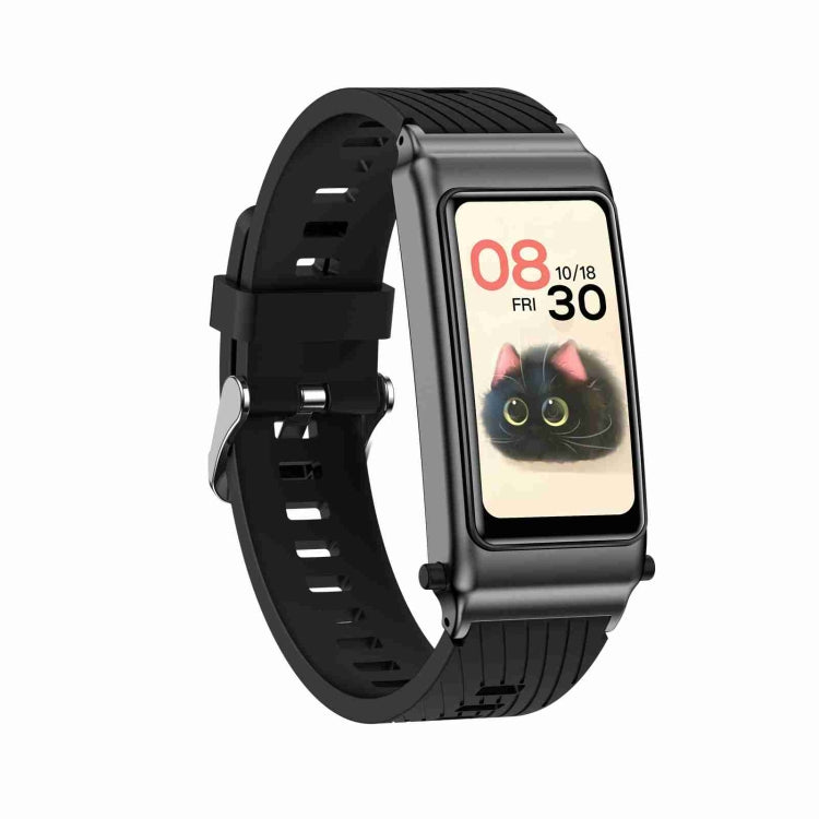 K80 1.57 inch Silicone Band IP67 Earphone Detachable Smart Watch Support Bluetooth Call, Silicone Band (Black), Silicone Band (Silver)