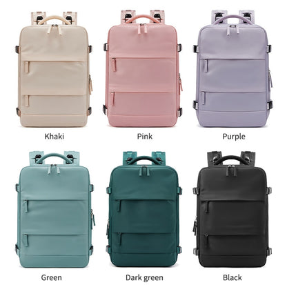 Outdoor Travel Large Capacity Shoulders Bag Laptop Backpack, Green, Black, Purple, Khaki, Pink, Dark Green, Army Green