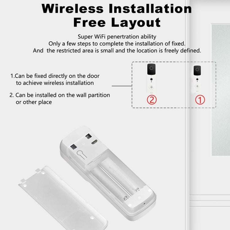 T30 Tuya Smart WiFi Visual Dingdong Doorbell with Battery Supports Two-Way Intercom & Night Vision, T30 with Dingdong