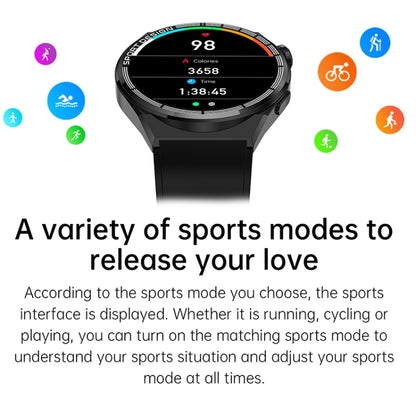 HDT MAX 1.60 inch Black Dial Silicone Band IP68 Waterproof Smart Watch Support Bluetooth Call, Black Dial Silicone Band