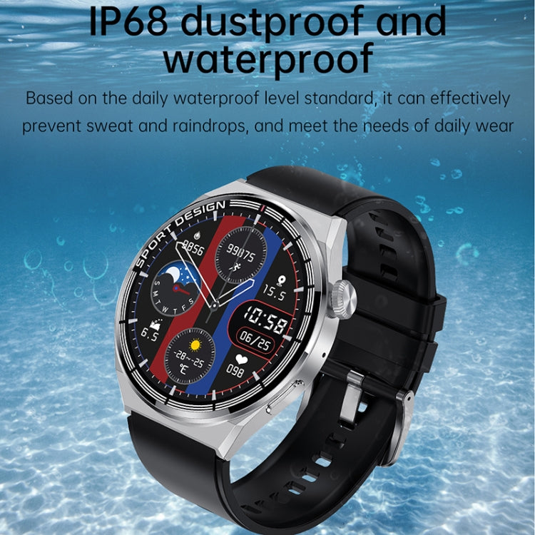 HDT MAX 1.60 inch Black Dial Bamboo Steel Band IP68 Waterproof Smart Watch Support Bluetooth Call, Black Dial Bamboo Steel Band