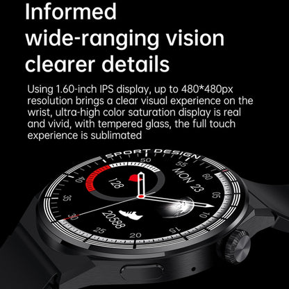 HDT MAX 1.60 inch Silver Dial Silicone Band IP68 Waterproof Smart Watch Support Bluetooth Call, Silver Dial Silicone Band