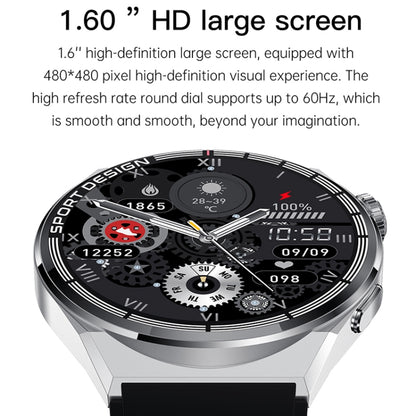 HDT MAX 1.60 inch Silver Dial Milan Steel Band IP68 Waterproof Smart Watch Support Bluetooth Call, Silver Dial Milan Steel Band