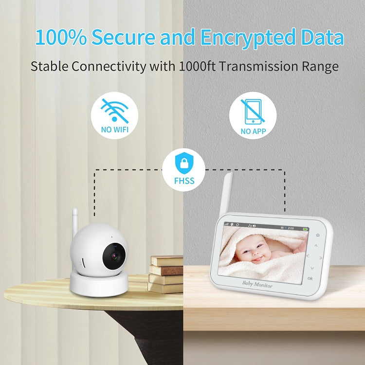 ABM201 4.5 inch Wireless Video Night Vision Baby Monitor Security Camera, ABM201