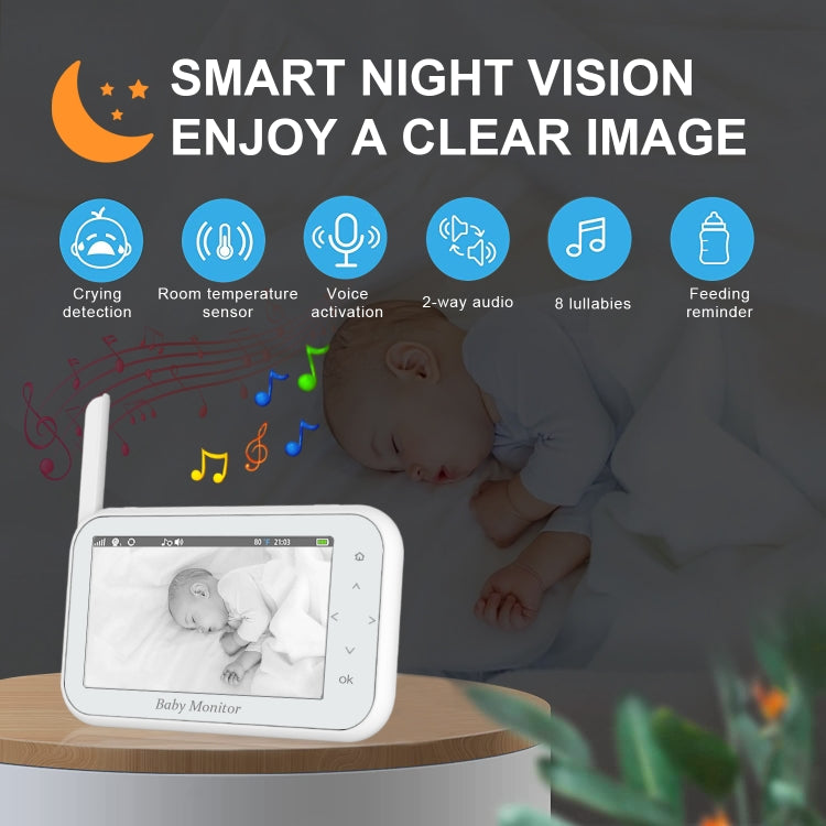 ABM201 4.5 inch Wireless Video Night Vision Baby Monitor Security Camera, ABM201