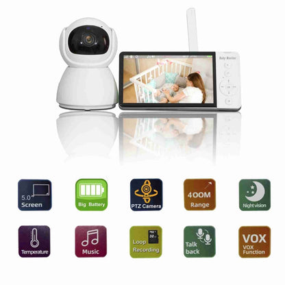 ABM700 5 inch Wireless Video Night Vision Baby Monitor Security Camera, ABM700