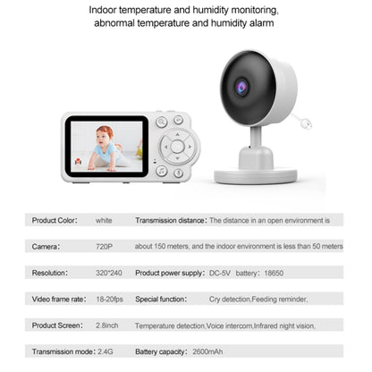 YE10-C3 2.8 inch 2.4G Wireless Video Night Vision Baby Monitor Security Camera, YE10-C3