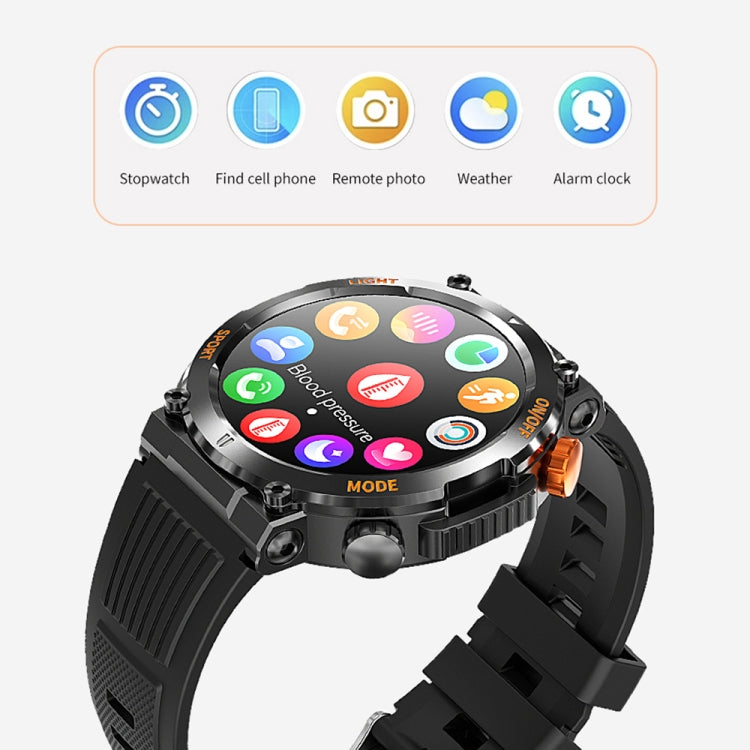 HT17 1.46 inch Round Screen Bluetooth Smart Watch, Support Health Monitoring & 100+ Sports Modes