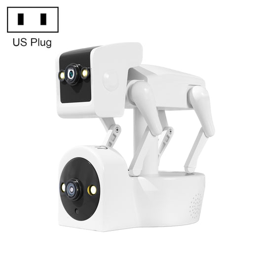 ESCAM PT212 4MP Dual Lens Robot Dog WiFi Camera Supports Cloud Storage/Two-way Audio/Night Vision, US Plug, UK Plug, EU Plug, AU Plug