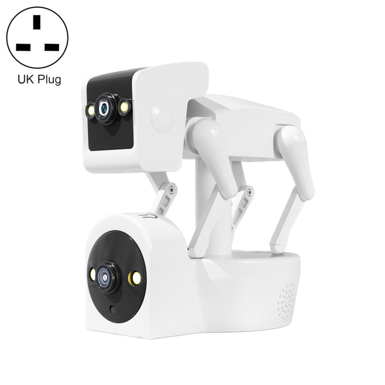 ESCAM PT212 4MP Dual Lens Robot Dog WiFi Camera Supports Cloud Storage/Two-way Audio/Night Vision, US Plug, UK Plug, EU Plug, AU Plug