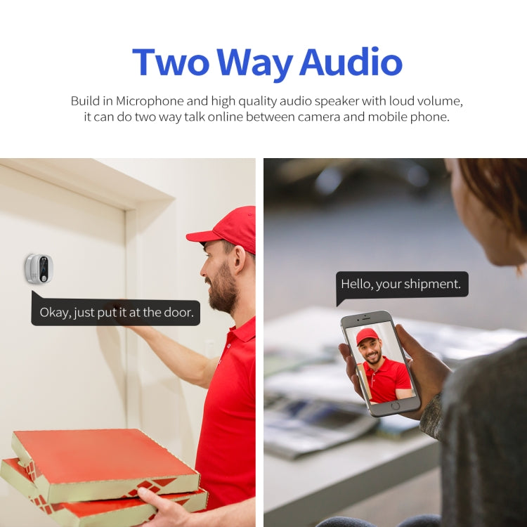 ESCAM C85 1080P 4.3 inch Smart WIFI Digital Door Viewer Supports Wide-Angle PIR & Night Vision & Dingdong Photo, C85