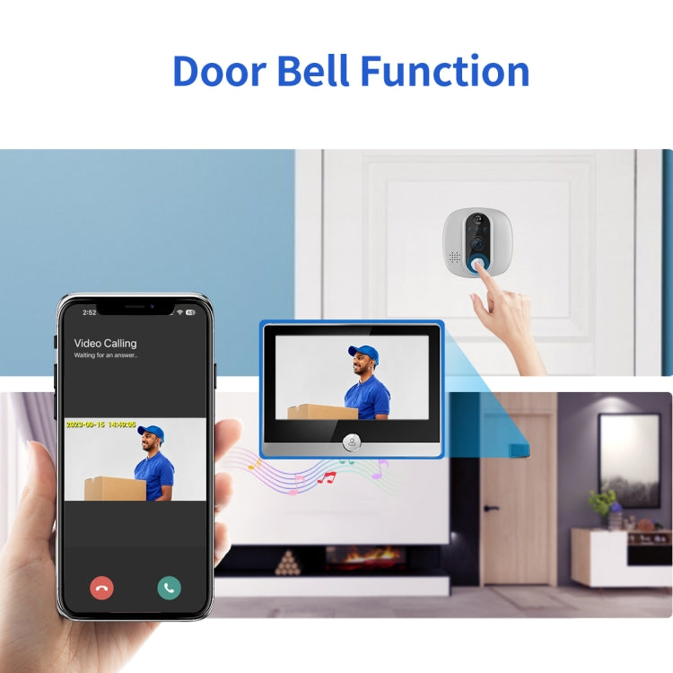 ESCAM C85 1080P 4.3 inch Smart WIFI Digital Door Viewer Supports Wide-Angle PIR & Night Vision & Dingdong Photo, C85