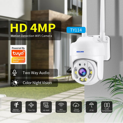 ESCAM TV114 4MP WiFi Camera Support Two-Way Voice & Night Vision & Motion Detection, EU Plug, US Plug, UK Plug, AU Plug